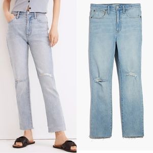 Madewell, High Rise Slim Crop Boyjean, Light Wash